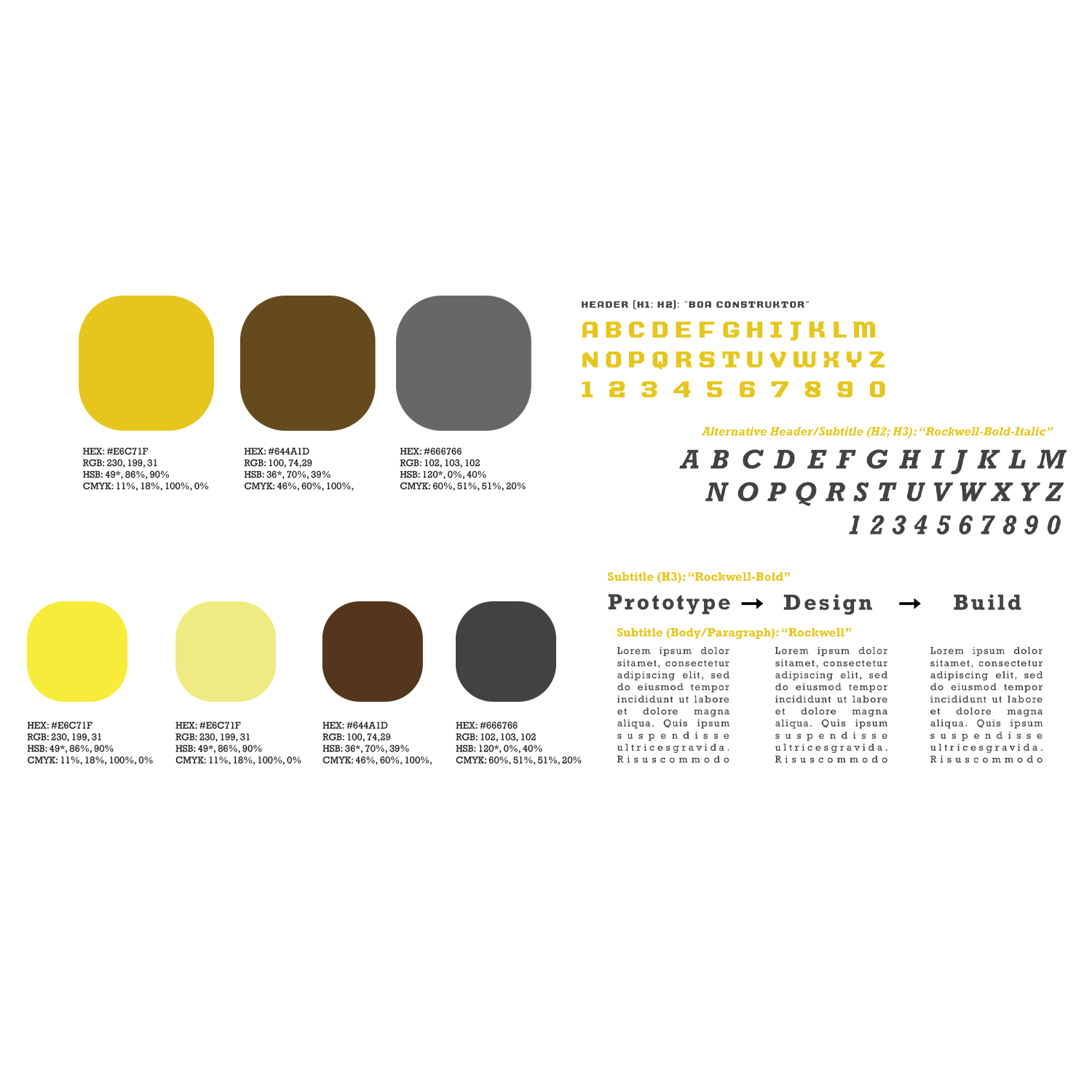Company Colors & Typeface